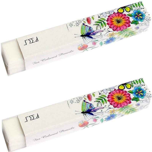 SEED Plastic Eraser For Colored Pencils - 2 Pack