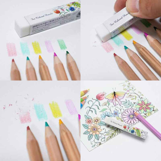 SEED Plastic Eraser For Colored Pencils - 2 Pack