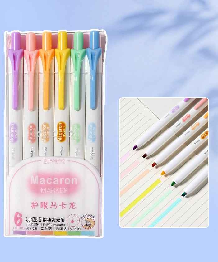 SHANDS Retractable Highlighters 24 Assorted Colors Marker Pens