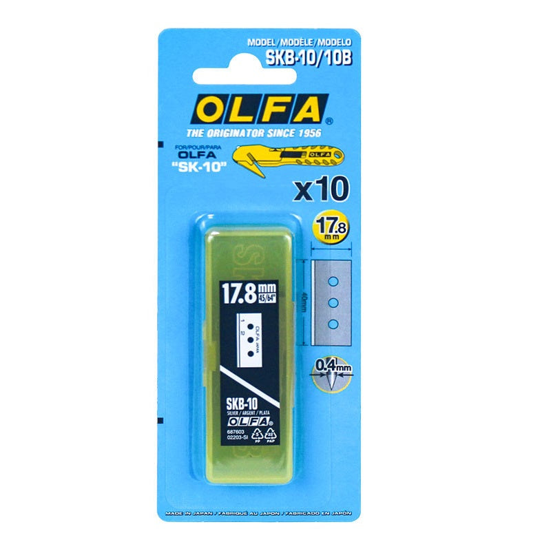 Lame per coltelli di sicurezza OLFA SKB-10/10B, confezione da 10