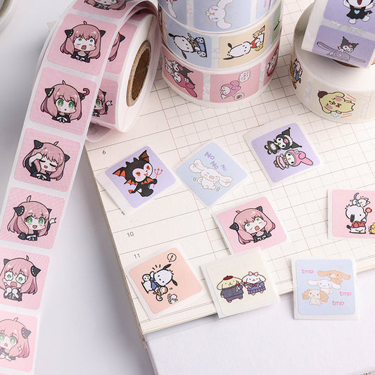 6 Rolls Motivational Sanrio Stickers for Kids 3000pcs 1 Inch