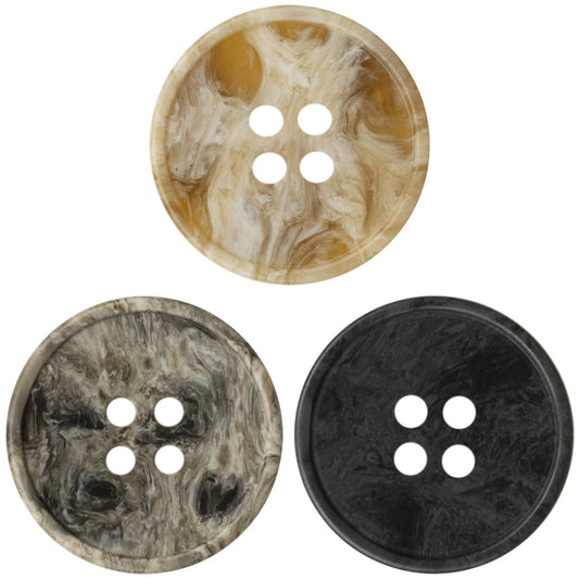 Vintage Resin Buttons Imitation Marble Texture,20 Pack