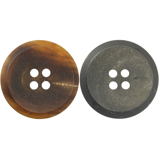 Vintage Matte Horn Buttons for Corduroy Suits Woolen Coats 10 Pack