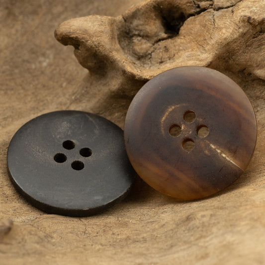 Vintage Matte Horn Buttons for Corduroy Suits Woolen Coats 10 Pack