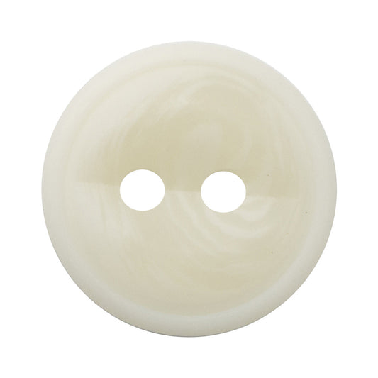 Thin-Edged White 2 Hole Resin Buttons Fish-Eye Shape 50pcs 12.5mm