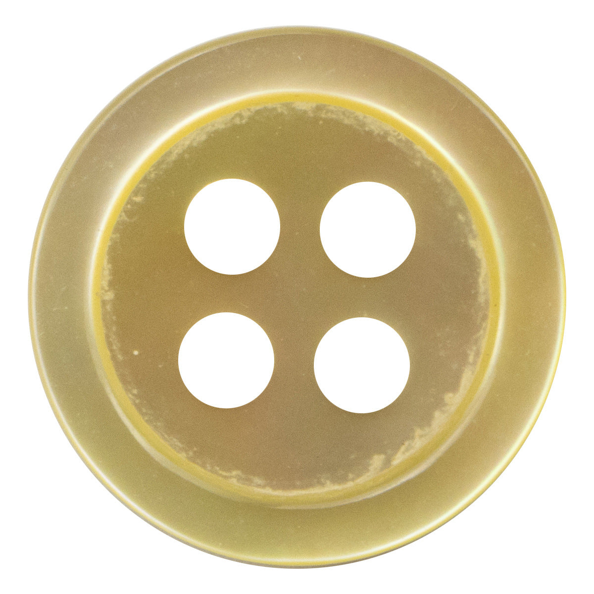 Light yellow natural shell shirt buttons, 11.5mm, 4-hole set (10pcs)