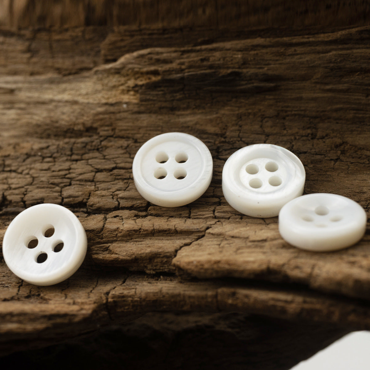 11.5mm Thick White Shell Buttons for Hepburn Elegant Dresses 24 Pack