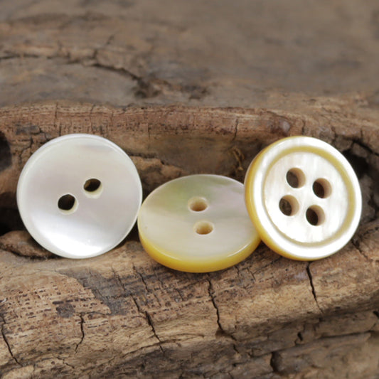 11mm Off-White Real Shell Buttons for DIY Jewelry Bracelets 30 Pack