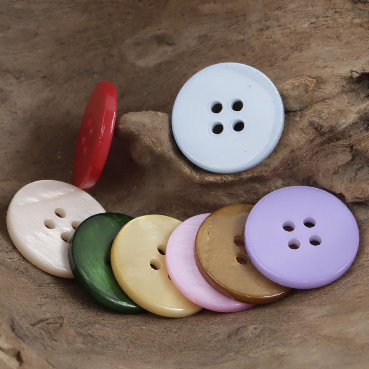 Runde 4-Loch-Knöpfe in Pastelltönen, für Kleidung & DIY, 10er-Pack