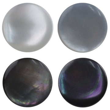 11.5mm natural shell shirt buttons: white, gray-blue, dark, iridescent