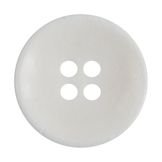 Natural Bowl-Shaped Four-Hole Ivory-Colored Bone Buttons 10pcs