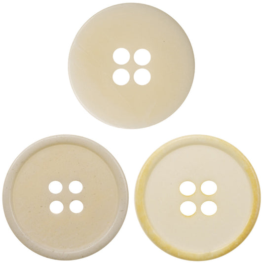 White Bovine Bone Buttons for Women's Linen Cotton Shirts 10pcs