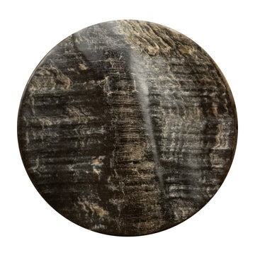 Genuine horn button, black rough texture, 15–28mm