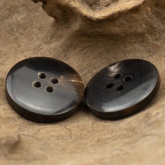Burnt Silver Brown Horn Buttons for Retro Suits Trousers 6pcs
