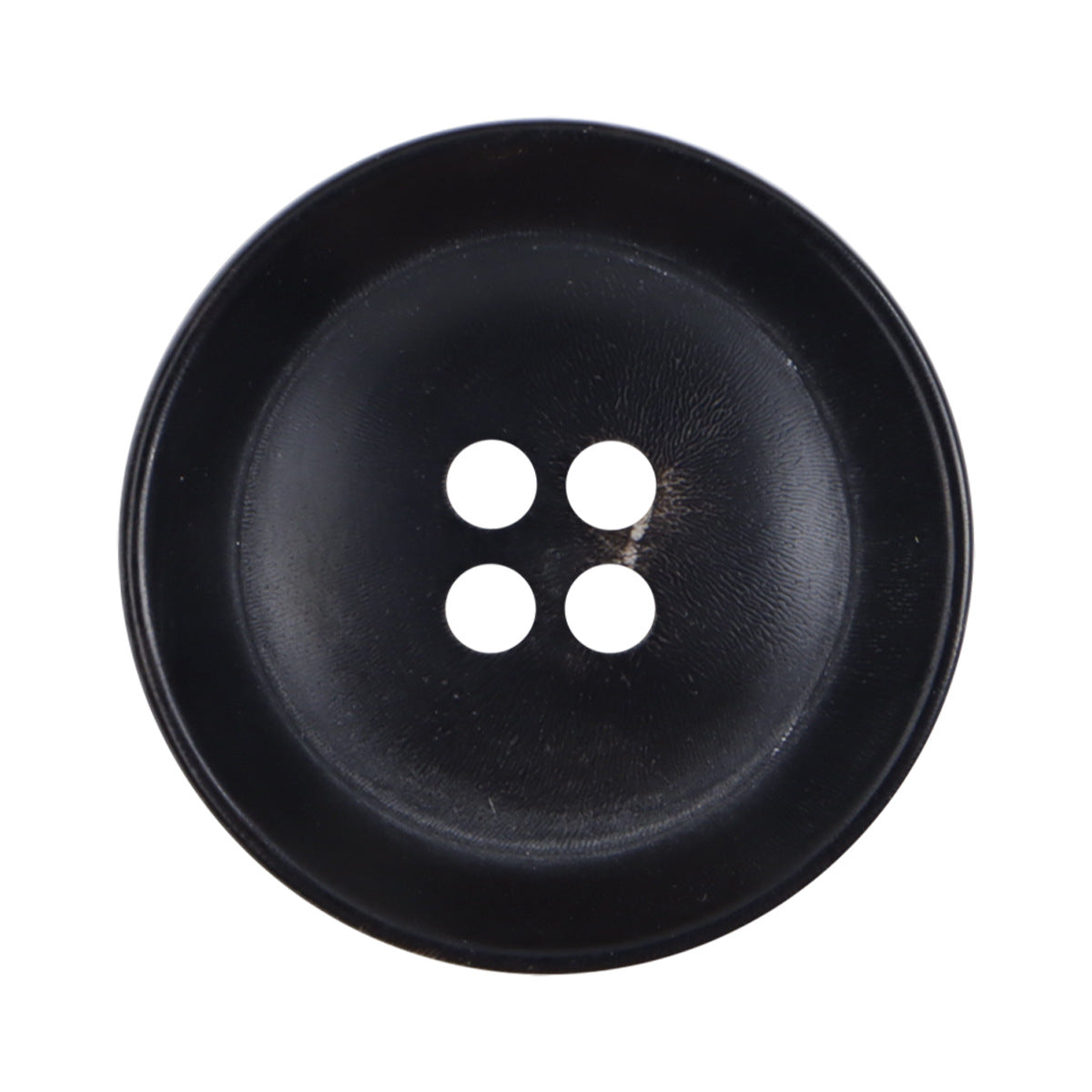 15-28mm natürliche Hornknöpfe, dunkel, 4-Loch-Design