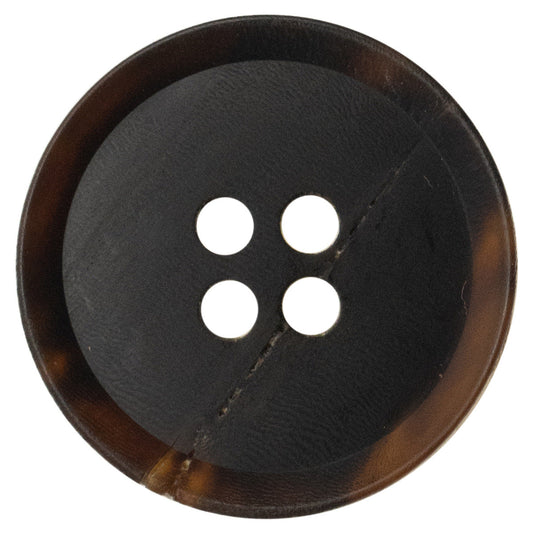Dark Brown Genuine Horn Buttons for Casual Vintage Suits - 10pcs