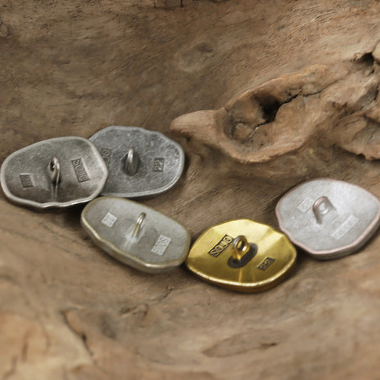 Irregular Human Face Vintage Metal Shank Clothing Buttons,5pcs