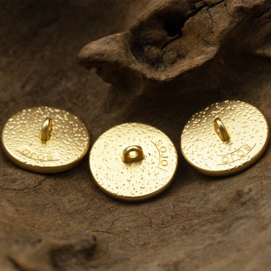 Premium French Retro Golden Metal Base Pearl Glaze Shank Button 10pcs