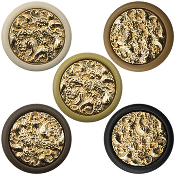 Runde chinesische Metallknöpfe mit Zierornament, Schaft, 10er-Pack, gemischte Farben