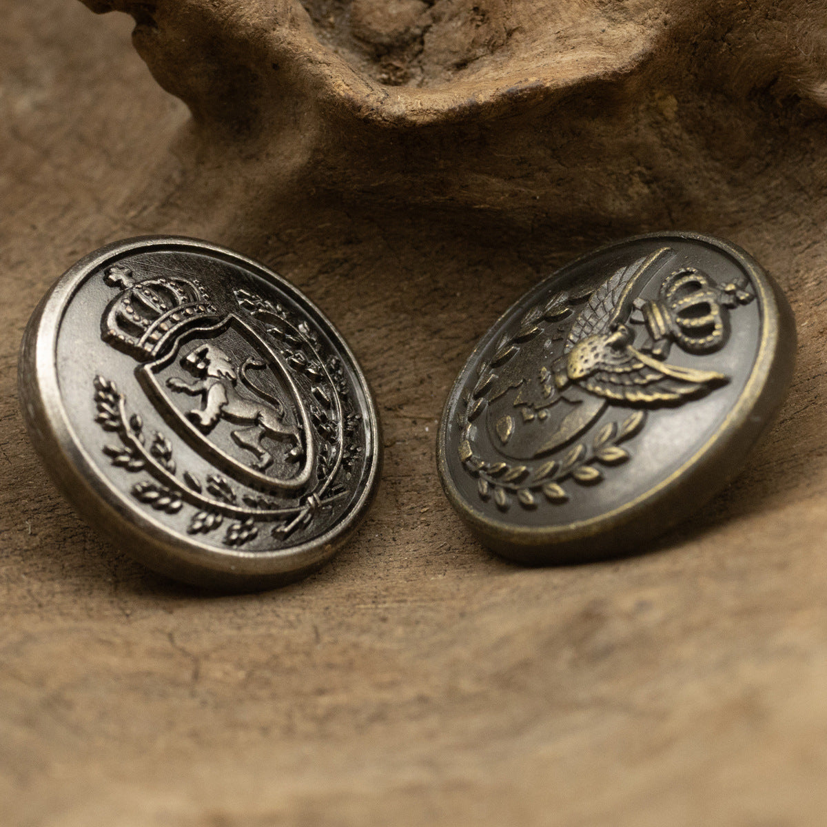 American Navy Style Bronze Metal Buttons with Eagle Lion Crown 10pcs