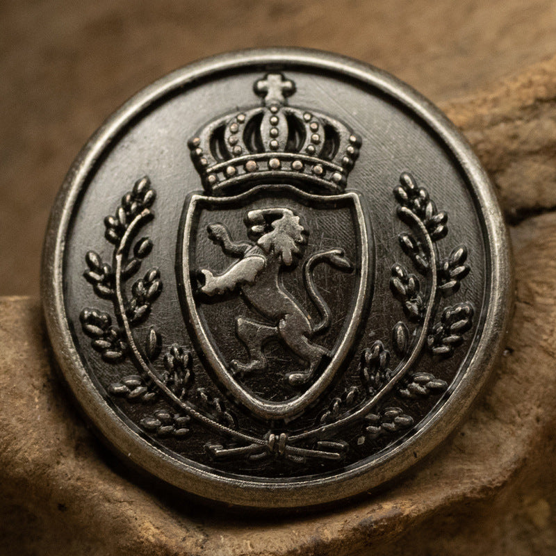 American Navy Style Bronze Metal Buttons with Eagle Lion Crown 10pcs Lion