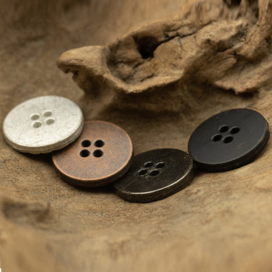 Vintage Antiqued Bronze Copper Red Metal Buttons for Workwear 10pcs