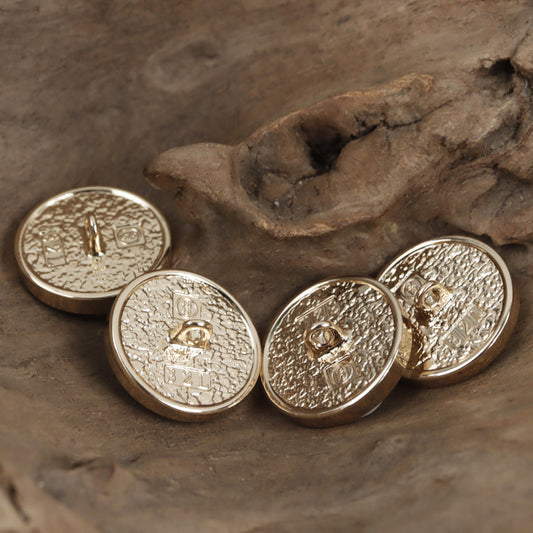 Golden Metallic Base Shank Buttons for Windbreaker Coat Jacket 10pcs