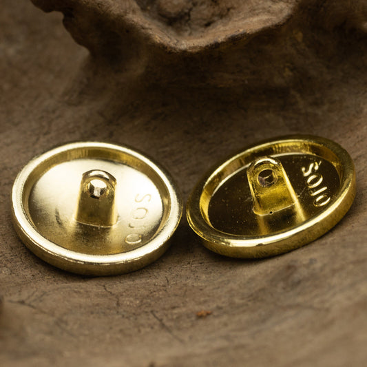 Golden Double Lion Shield Metal Buttons for Japanese School Uniforms 10pcs