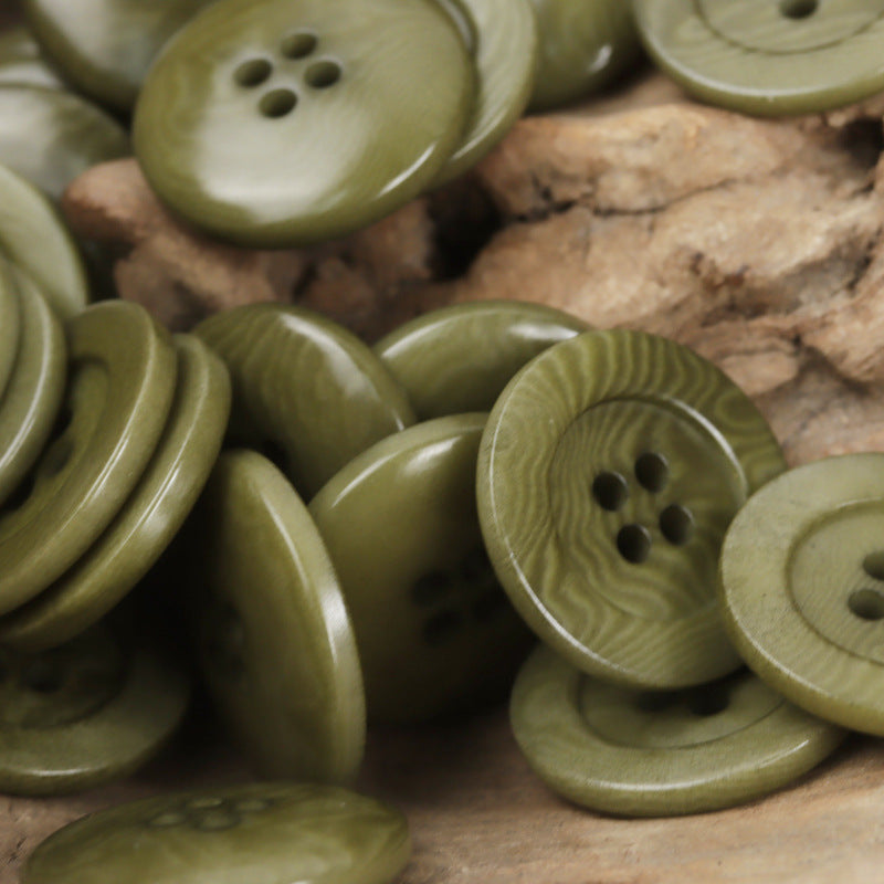Green tagua nut buttons, round 4-hole design