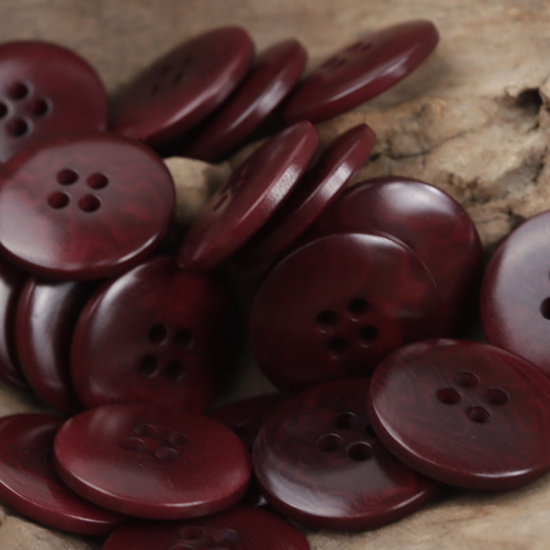 Weinrote Palm fruit buttons, runde 4-Loch Knöpfe, mehrere Stück