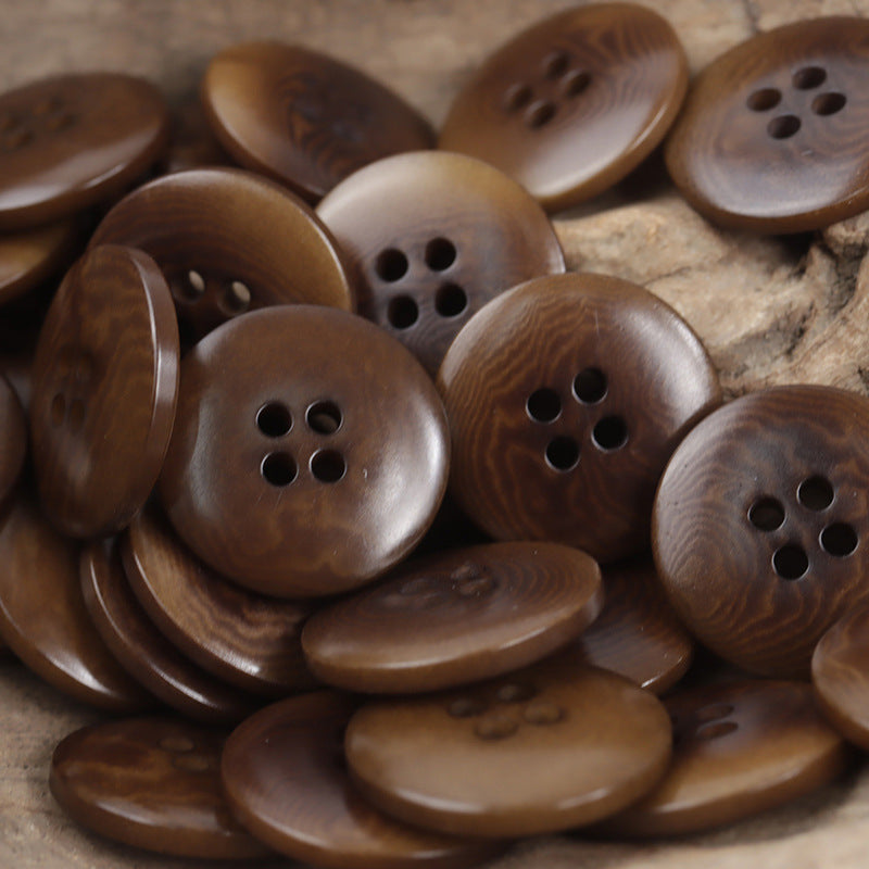 Braune Palm fruit buttons, runde 4-Loch Knöpfe, gemischte Naturtöne