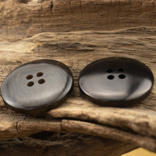 15-25MM Matte Black Brown Eco-Friendly Fruit Buttons 10pcs