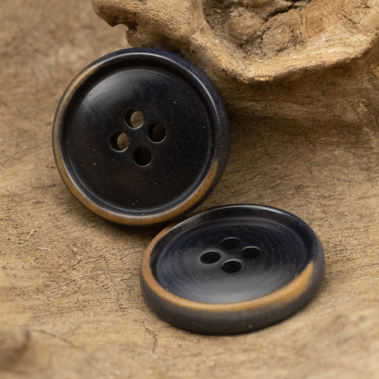 Dark Blue Distressed Burnished Fruit Buttons for Jackets and Suits 10pcs