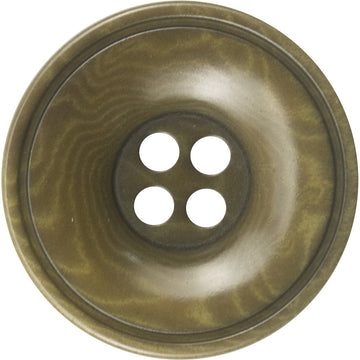 23mm military green wide-edged four-hole fruit button, front view
