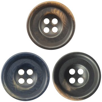Nut buttons 4-hole: dark blue, coffee and black (10 pcs set)