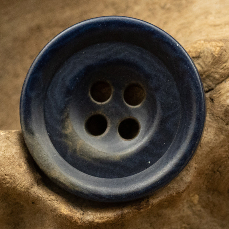 Deep blue nut button, 4-hole for sweater or cardigan
