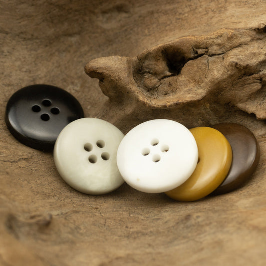 15/20mm Black White Brown Tagut Nut Corozo Buttons 10pcs