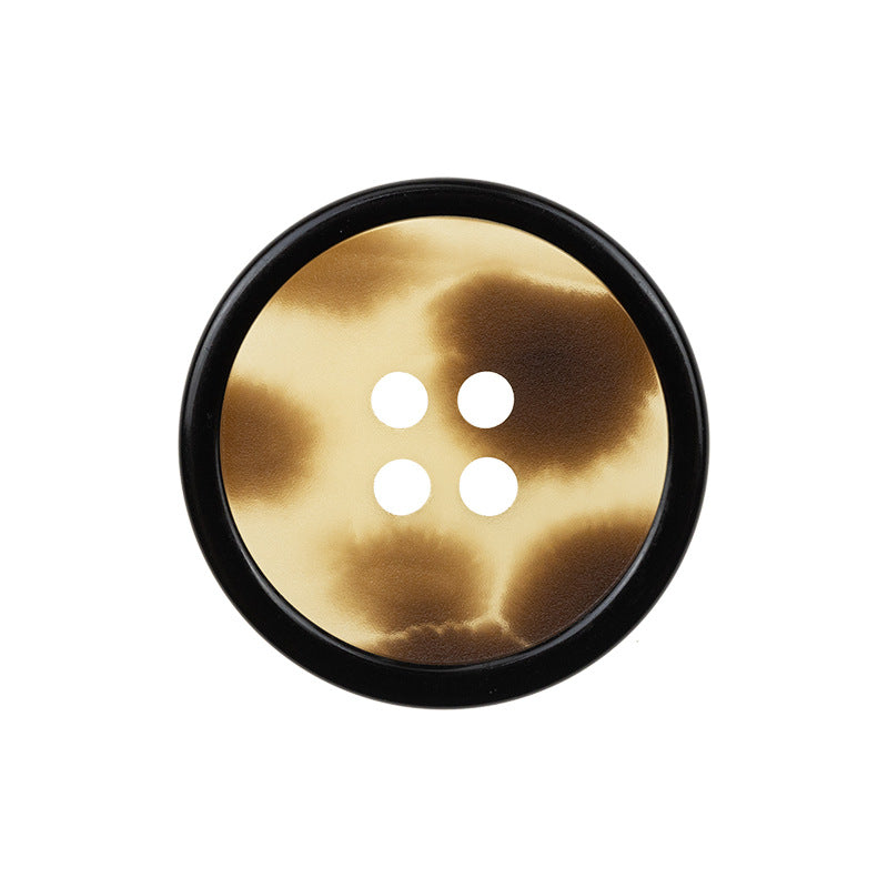 Translucent White and Black Resin Buttons for Sweater Cardigans 30pcs Brown