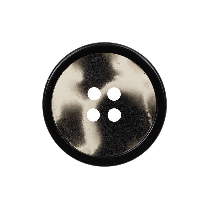 Translucent White and Black Resin Buttons for Sweater Cardigans 30pcs Black