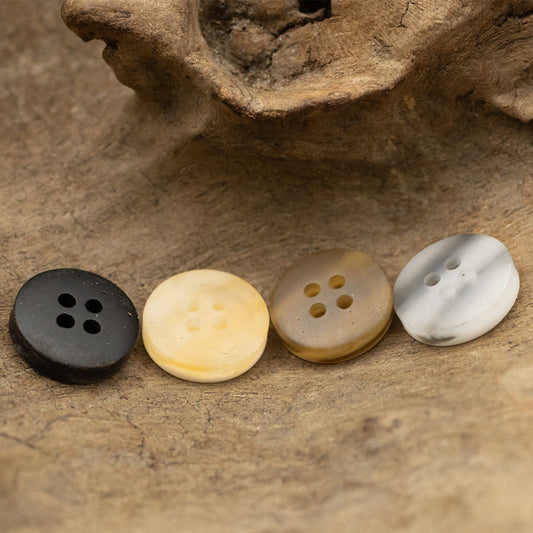 10/11.5mm Resin Buttons for Beach-Style Gray Shirts 40 Pack