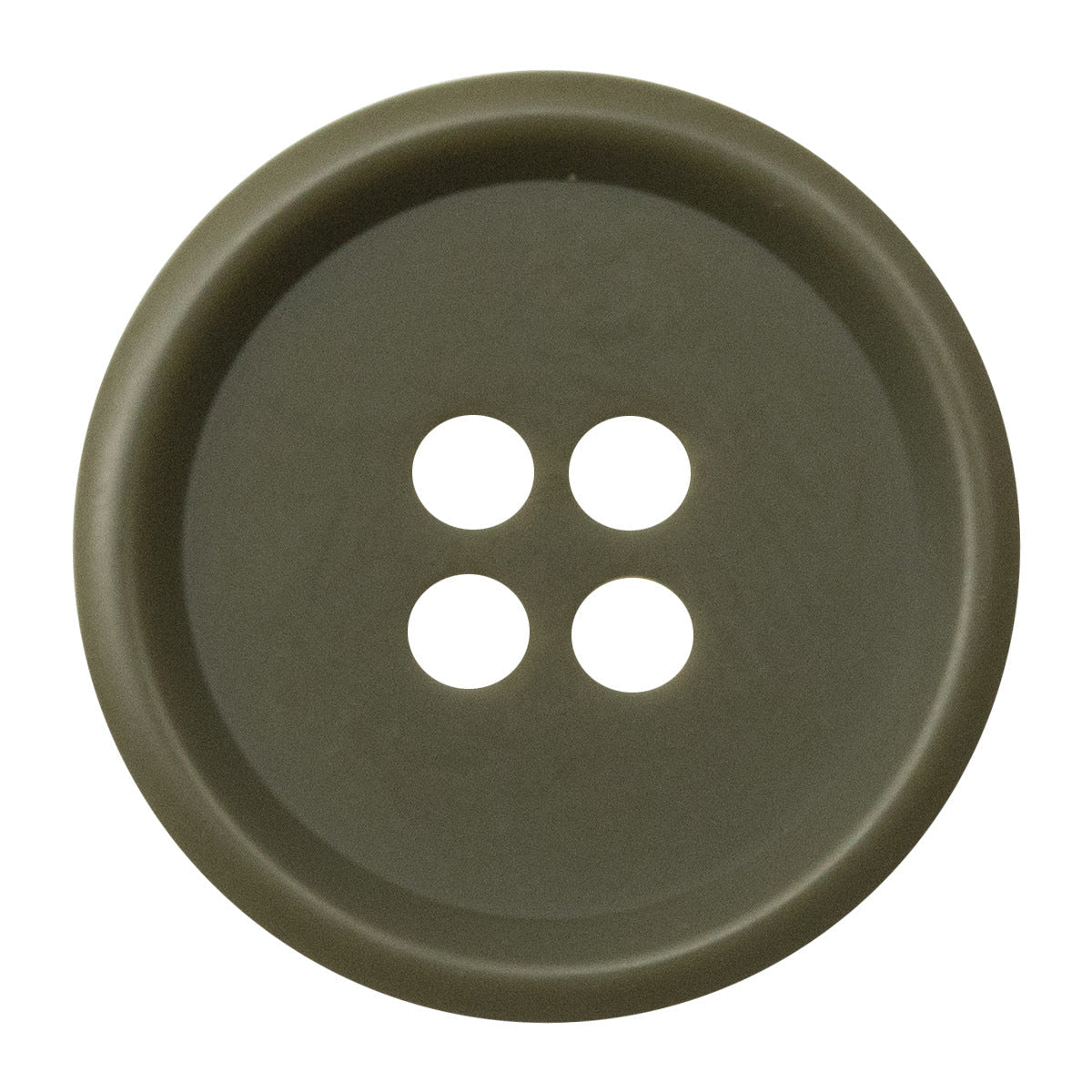 Matte army green round resin button with 4 holes (2x2)