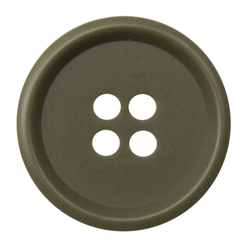Matte army green round resin button with 4 holes (2x2)