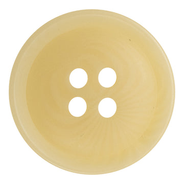 Yellow 2-hole resin button, 15/20mm, smooth fruit-texture look