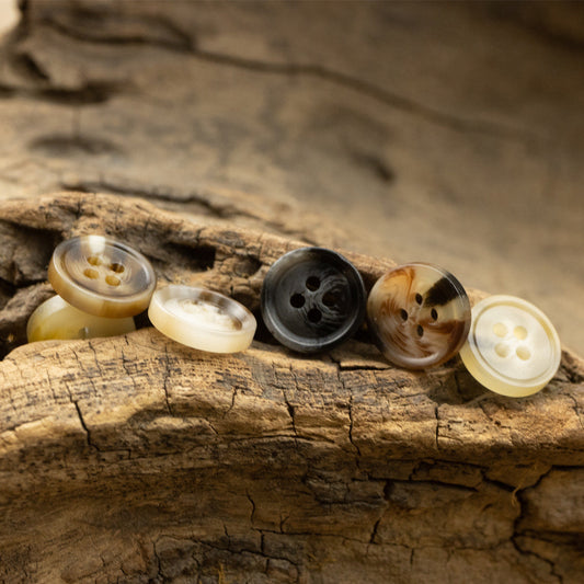 11.5mm Round 4-Hole Resin Buttons for Hawaiian Beach Shirt 50pcs