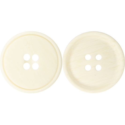 White Resin Buttons Imitated Ox-Bone Grain for Suit Jackets,20PCS