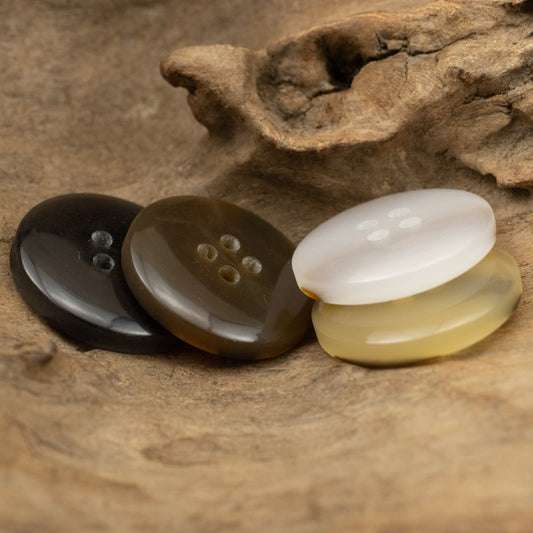 15-25mm Wood Grain Round Resin Buttons for Knitted Dresses 40 Pack