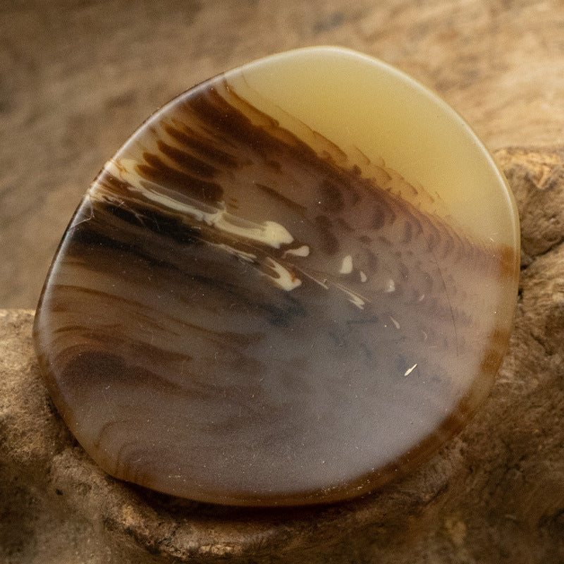25-30mm Irregular Bowl-Shaped Coffee Resin Coat Buttons 50pcs Coffee
