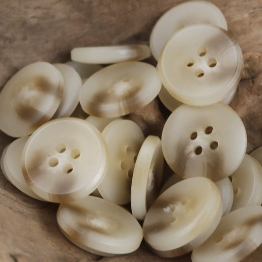 Beige and Black Coffee Resin Buttons for Casual Cardigans 30 Pack