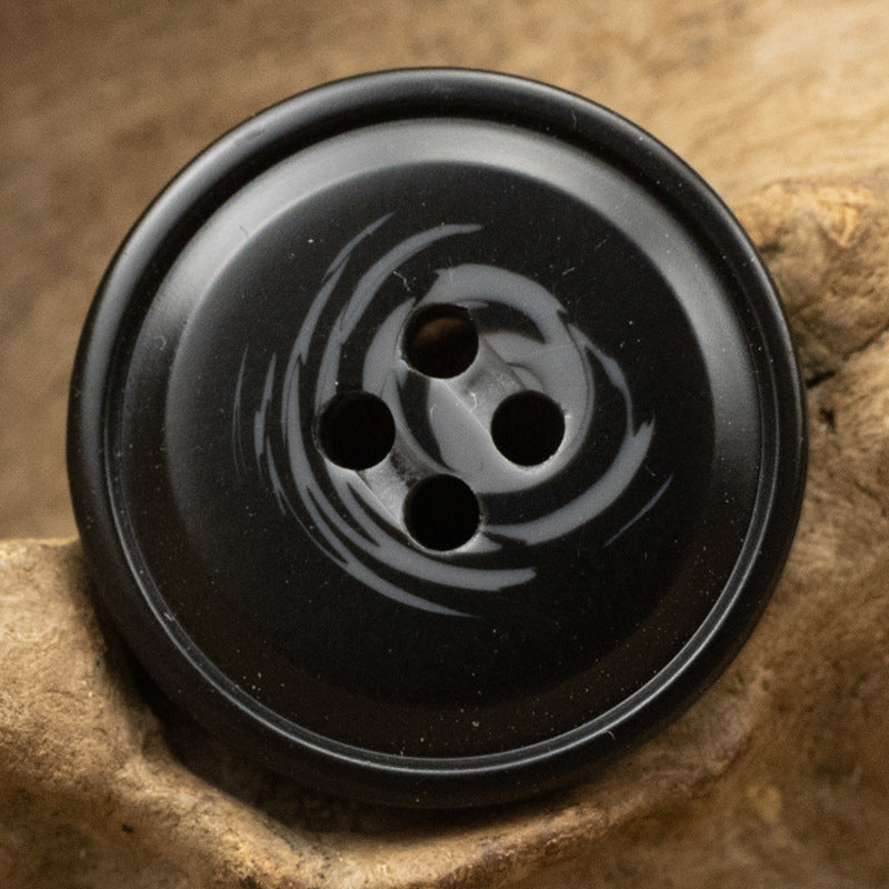 Moon Shadow Water Ripple Coffee Khaki Resin Buttons 30pcs Black