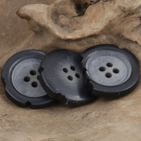 Vintage Imperfect Frosted Four-Hole Resin Buttons for Casual Pants 20pcs